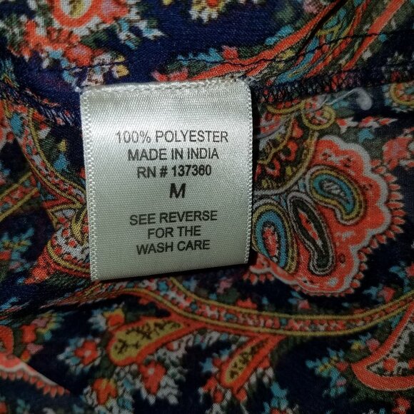Live 4 Truth Sleeveless Paisley Blouse Medium - Picture 11 of 14